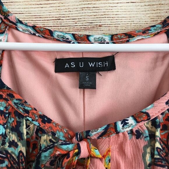 AS U WISH DRESS IN CORAL PAISLEY PRINT‎ - Picture 5 of 7
